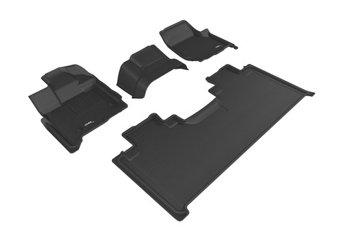 3D MAXpider L1FR10101509 - 2015-2020 Ford F-150 Supercab Kagu 1st & 2nd Row Floormats - Black