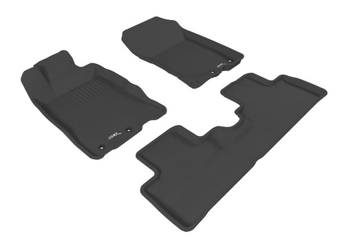 3D MAXpider L1HD02301509 - 2010-2014 Honda Insight Kagu 1st & 2nd Row Floormats - Black