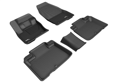 3D MAXpider L1LC00801509 - 2016-2020 Lincoln Nautilus/Mkx Kagu 1st & 2nd Row Floormats - Black