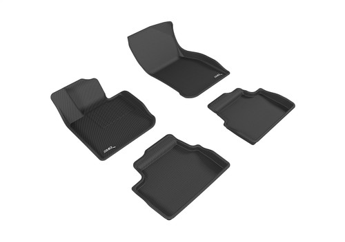 3D MAXpider L1MN01501509 - 2014-2019 Mini Hardtop 4-Door Kagu 1st & 2nd Row Floormats - Black