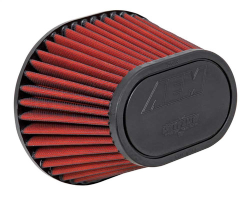 AEM Induction 21-2148DK - AEM Dryflow Air Filter - 3.5in FLG / 8-1/2in L x 7in W / Top 6-1/4in L x 4in W / 5-1/2in H (S/O)