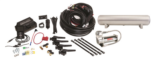 Air Lift 27697 - Performance 3H (3/8 Air Line 4 Gal 5-Port  Raw Aluminum Tank VIAIR 444C Comp)