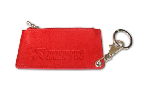 Akrapovic 800966 - Leather Zip Keychain - red
