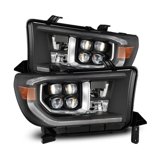 AlphaRex 880818 - 07-13 Toyota Tundra / 08-17 Sequoia NOVA LED Proj HL Black w/Actv Light Seq. Sig + DRL
