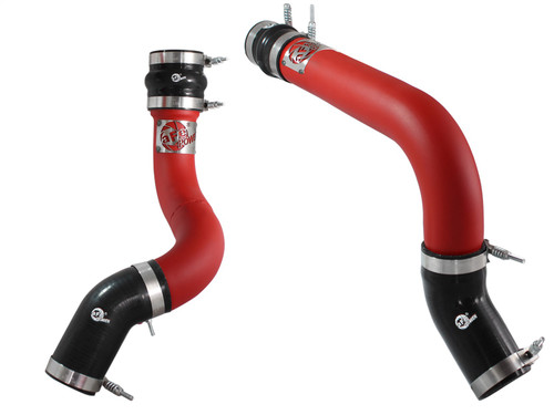 aFe Power 46-20134-R - BladeRunner 3in Red Intercooler Tubes Hot & Cold Side Kit for 13-14 Dodge RAM Diesel 6.7L (td)