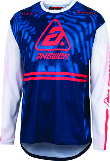 Answer 447378 - 23 Arkon Trials Jersey Blue/White/Red - 2XL