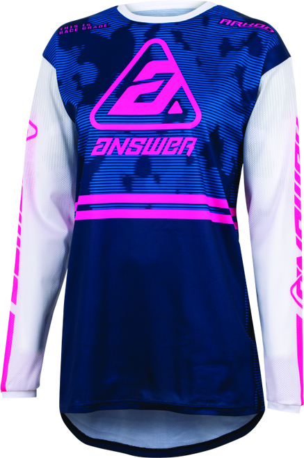 Answer 447406 - 23 Arkon Trials Jersey Blue/White/Magenta Womens - 2XL