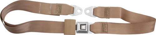 AllStar Performance ALL98113 - Seat Belt - Lap - Push Button Buckle - Bolt-In - Floor Mount - Polyester - Tan - Each