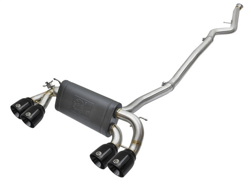 aFe Power 49-36330-1B - 16-18 BMW M2 L6-3.0L MACH Force-Xp 3in to 2.5in 304 SS Cat-Back Exhaust System-Quad Black Tips