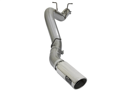aFe Power 49-44085-P - LARGE BORE HD 5in 409-SS DPF-Back Exhaust w/Polished Tip 2017 GM Duramax V8-6.6L (td) L5P