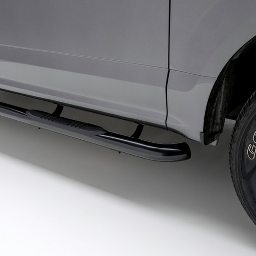 ARIES 209043 - 3" Round Black Steel Side Bars, Select Ford Bronco Sport