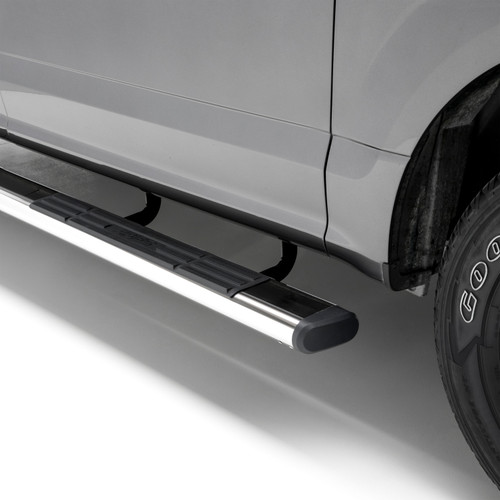 ARIES 4444002 - 6" x 75" Polish Stainless Oval Side Bars, Select Silverado, Tahoe, Sierra, Yukon