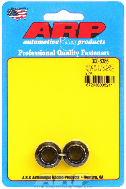 ARP 300-8386 - M12 X 1.75 M14 Socket 12pt Nut Kit 2 Pack