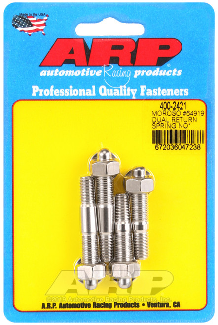 ARP 400-2421 - Moroso 64919 Dual Return Spring no Spacer Plate SS Carb Stud Kit