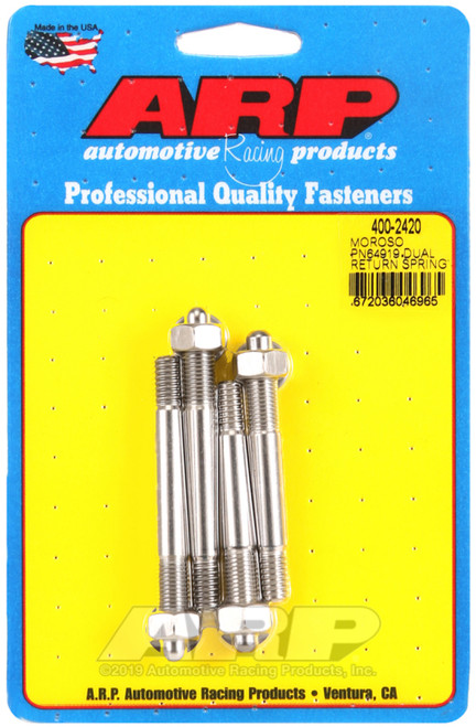 ARP 400-2420 - Moroso 64919 Dual Return Spring w/ 1in Spacer Plate SS Carb Stud Kit