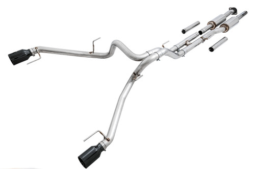 AWE 3015-33106 - 2017+ Ford Raptor 0 FG Performance Exhaust System - w/ Diamond Black Tips