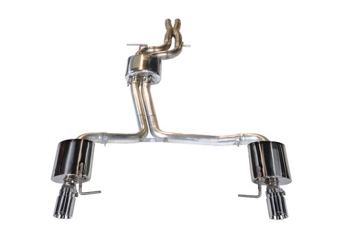 AWE 3015-32070 - Audi C7 A7 3.0T Touring Edition Exhaust - Dual Outlet Chrome Silver Tips