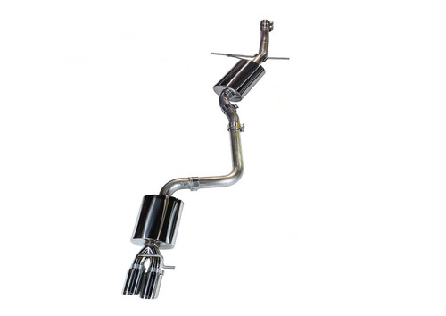 AWE 3015-22010 - Audi B8 A4 Touring Edition Exhaust - Single Side Polished Silver Tips