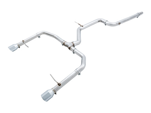 AWE 3020-22034 - 18-21 Volkswagen Jetta GLI Mk7 Track Edition Exhaust - Chrome Silver Tips (Fits OEM DP)