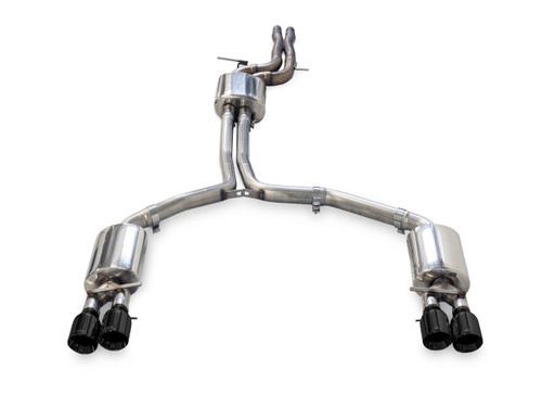 AWE 3015-43078 - Audi C7 A7 3.0T Touring Edition Exhaust - Quad Outlet Diamond Black Tips