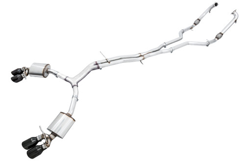 AWE 3020-43064 - Audi B9 S5 Sportback Touring Edition Exhaust - Non-Resonated (Black 102mm Tips)