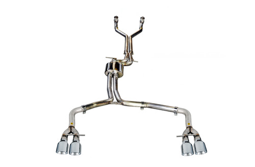 AWE 3020-42042 - Audi C7 / C7.5 S6 4.0T Track Edition Exhaust - Chrome Silver Tips