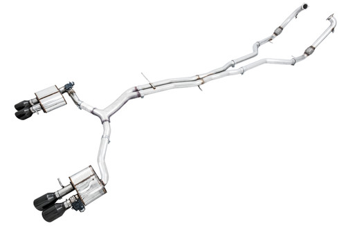AWE 3025-43046 - Audi B9 S5 Sportback SwitchPath Exhaust - Non-Resonated (Black 102mm Tips)