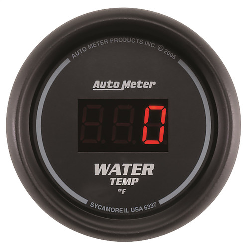 AutoMeter 6337 - Black 0-300 F Digital Water Temp Gauge