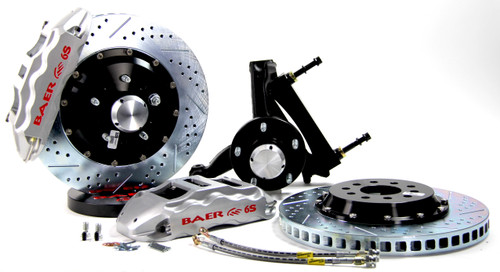 Baer Brakes 4301087S - Brake System 14 Inch Front Extreme+ Silver 94-96 GM B Body Modified Drop Spindles