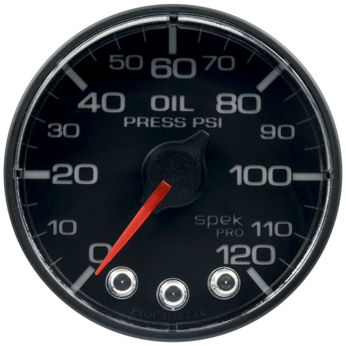 AutoMeter P325328 - Spek-Pro 52.4mm 0-120 PSI Digital Stepper Motor Oil Pressue Gauge