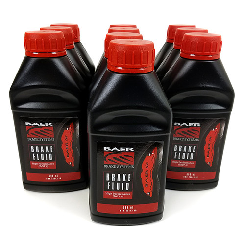Baer Brakes 6800246 - Brake Fluid, Baer DOT4 Performance Brake fluid, Baer DOT4 600F+ Street/Race Fluid, 500 ML, 16.9 oz bottle, 10 pack