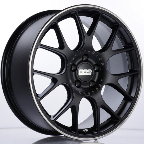 BBS CH126BPO - CH-R 19x8.5 5x112 ET32 Satin Black Polished Rim Protector Wheel -82mm PFS/Clip Required