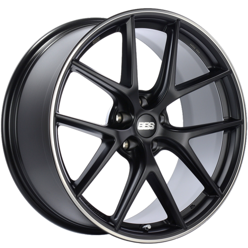 BBS CI0601BPO - CI-R 20x10 5x112 ET45 Satin Black Polished Rim Protector Wheel -82mm PFS/Clip Required