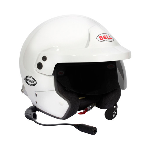 Bell Helmets 1443A01 - Bell Mag-10 Rally Sport (HANS) XXS FIA8859 - Size 54-55 (White)