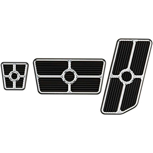 Billet Specialties 198625 - Universal Pedal Kits Grooved Black