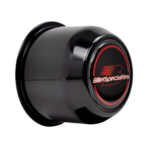 Billet Specialties 999084B - Center Cap Push Tru 3.2 90 CB Black 2-1/2in TALL