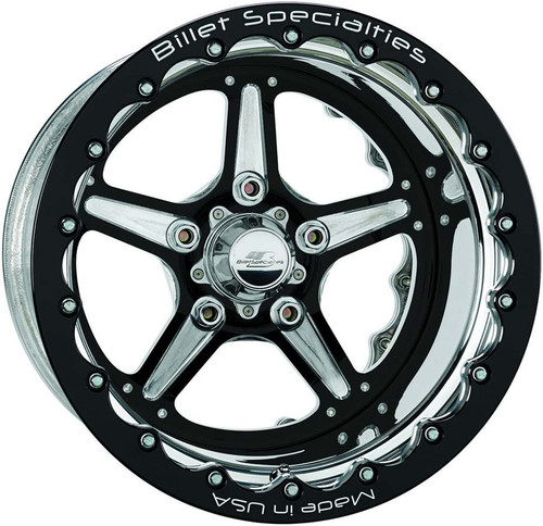 Billet Specialties BRDB35106145N - Street Lite Black Wheel 15X10 4.5in BS