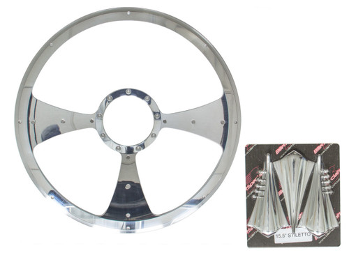 Billet Specialties P34092 - Stiletto - Profile Steering Wheel 15.5in
