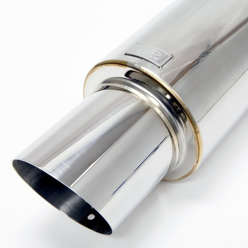 BLOX Racing BXEX-00100 - Racing 60.5mm Street Muffler - Angled Tip