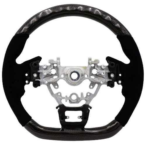 BLOX Racing BXSW-50020-B - Racing 22+ Subaru Carbon/Alcantara Steering Wheel Black Stitching