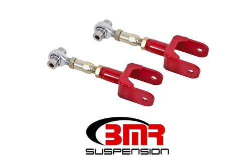 BMR UTCA041R - 79-04 Fox Mustang Upper Control Arms On-Car Adj. Rod Ends - Red