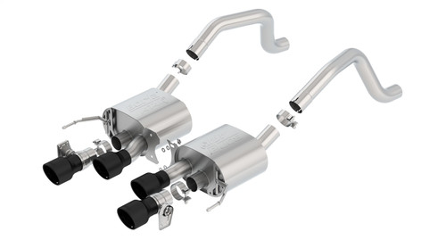 Borla 11903CB - 2015+ Chevy Corvette C7 Z06 6.2L Axle Back ATAK Exhaust Black Quad Tips w/o AFM w/ NPP