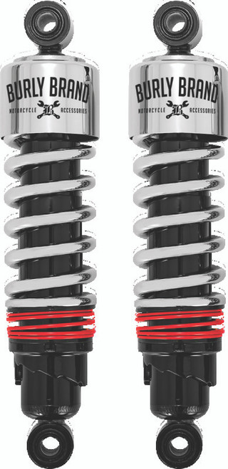 Burly Brand B28-1204 - FLH Slammer Shocks - Chrome