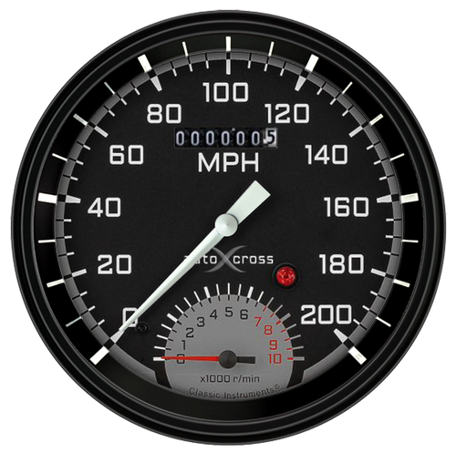 Classic Instruments AX50GBLF - AutoCross Gray 4 5/8" Speedtachular