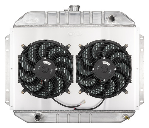 Cold Case Radiators FOT577-5K - 61-64 Ford F-100 Truck Coyote Swap Aluminum Performance Radiator and Dual 12 Inch Fan Kit