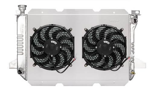 Cold Case Radiators FOT579-5K - 85-96 Ford Truck Coyote Swap Aluminum Radiator and Dual 12 Inch Fan Kit