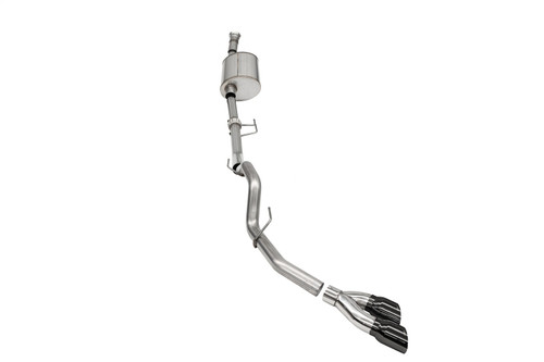 Corsa Performance 21166BLK - 2021-2025 Ford F-150 SuperCab/6.5in Bed 3.5L V6 Sport Cat-Back Single Side Exit-BlackPVD