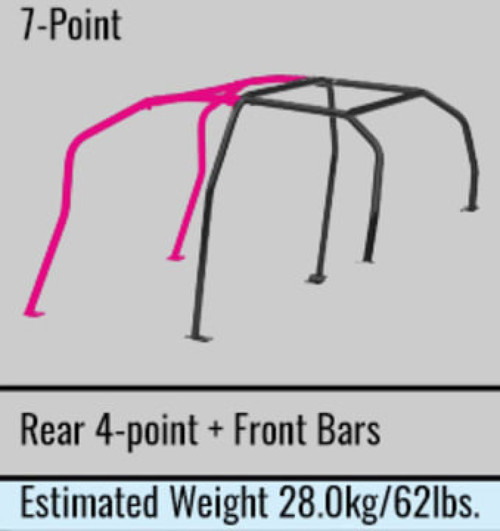 Cusco 564 270 L20 - Chromoly Roll Cage 6 Point 4 Passenger Through Dash 2015 Subaru WRX / STI (S/O / No Cancel)