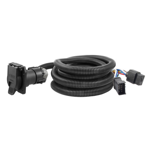 CURT 56001 - 10' Custom Wiring Extension Harness (Adds 7-Way RV Blade to Truck Bed)