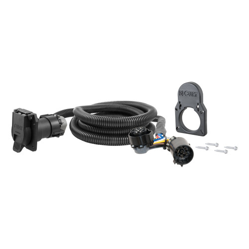 CURT 56072 - 7' GM Wiring Extension Harness & Cover (Adds 7-Way RV Blade to Truck Bed)